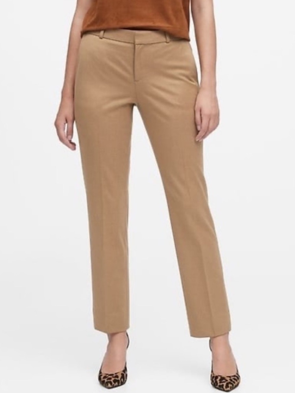 🤎  BANANA REPUBLIC women’s pants ryan fit size 12 brown classic straight leg